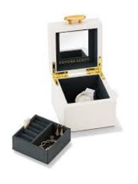 Kendra Scott Small Jewelry Box - White: Wood Storage for Accessories